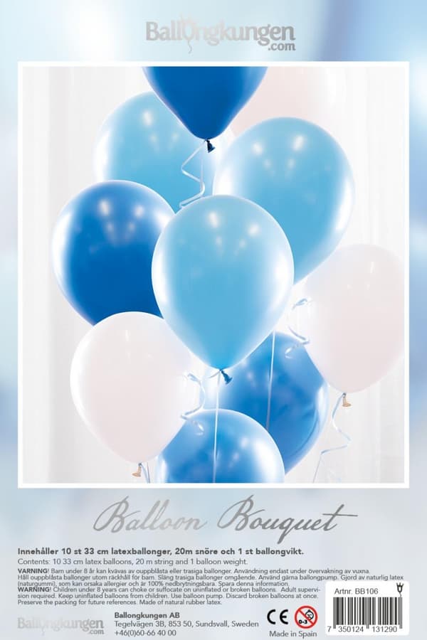 Ballonbuket Blå - Ballonkongen