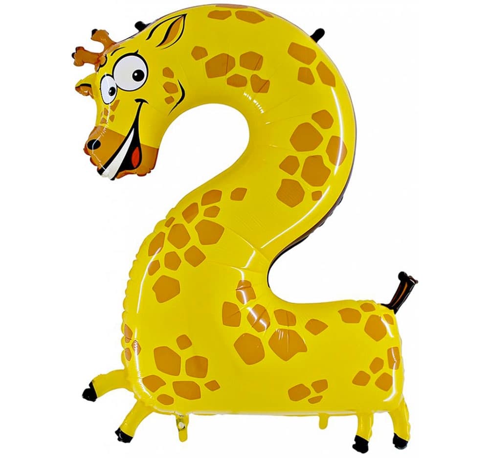 Stor Sifferballong i Folie 2, Animaloons