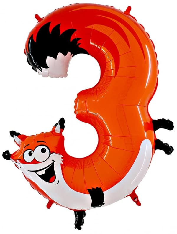 Large Number Ballon i Folie 3, Animaloons