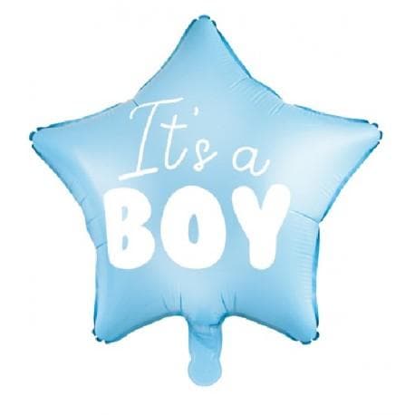 2-PACK Folieballong It's a Boy Stjärna 48cm