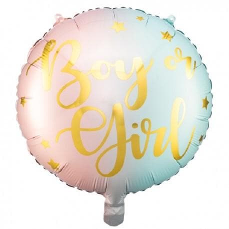 Folieballong Boy or Girl Gender Reveal