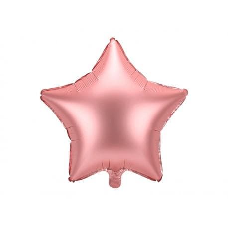 Folieballong Stjärna 48cm Roséguld