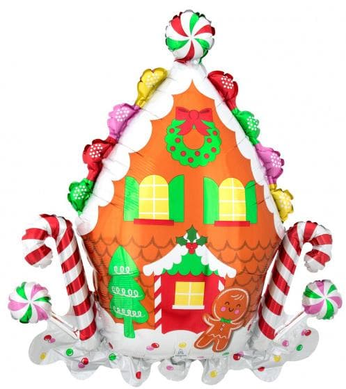 folieballong Godishus 71 x 76 cm brun