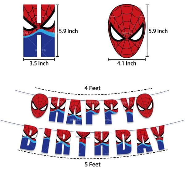 Spider Man Barnkalas Ballongbåge - Happy Birthday party