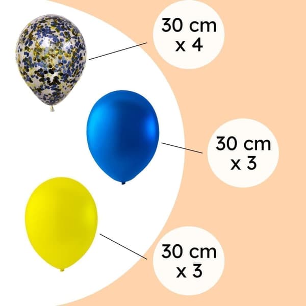 Konfettiballonger 10-Pack Ballonger Studenten Midsommar Födelsedag Konfetti - Ballongdekoration för Dop, Kalas eller Bröllop