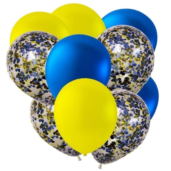 Konfettiballonger 10-Pack Ballonger Studenten Midsommar Födelsedag Konfetti - Ballongdekoration för Dop, Kalas eller Bröllop