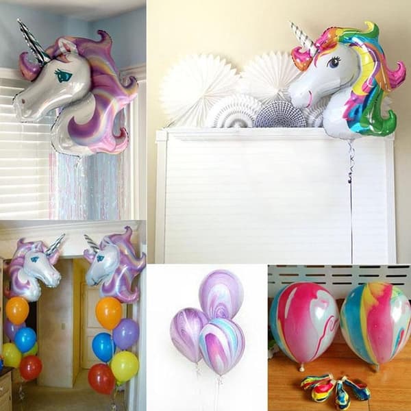 Folieballong / Ballong - Unicorn / Enhörning - 88x108cm