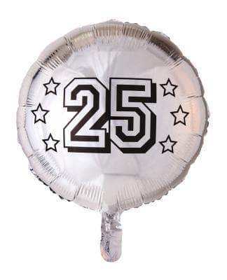 Folieballong, Siffra 25, 46 cm