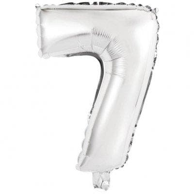 Folieballong - Siffra i silver (0-9 75cm) (7)