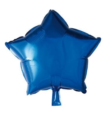 Folieballong, stjärna, blå, 46 cm