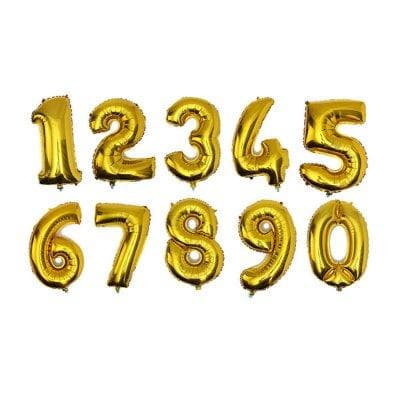Folieballong - Siffra i guld (0-9 75cm) (7)