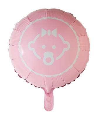 Folieballong Baby, Pink, 46 cm