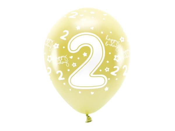 Ekologisk sifferballong siffra 2 (6st)