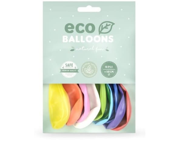 Ekologiska ballonger pärlemor 10-pack - 26 cm