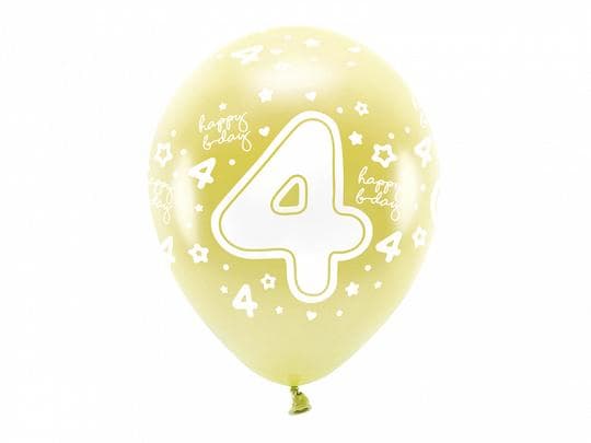 Ekologisk sifferballong siffra 4 (6st)