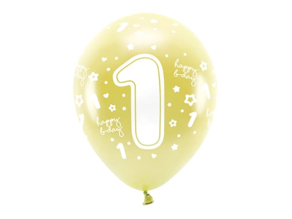 Ekologisk sifferballong siffra 1 (6st)