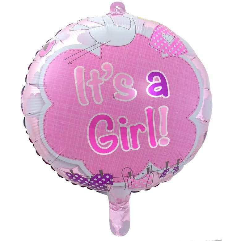 Gender Reveal Folieballong - It's a Girl - Flicka
