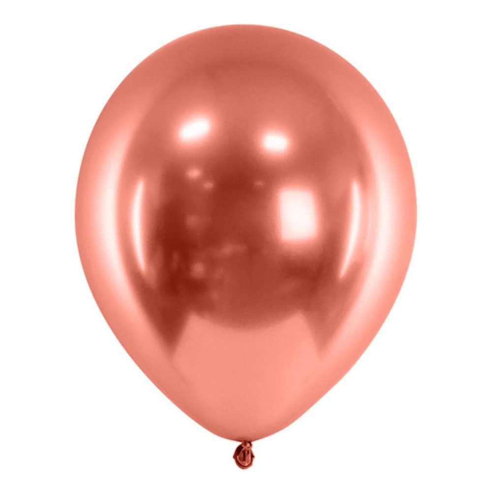 10-Pack - Ballonger Krom - Roséguld