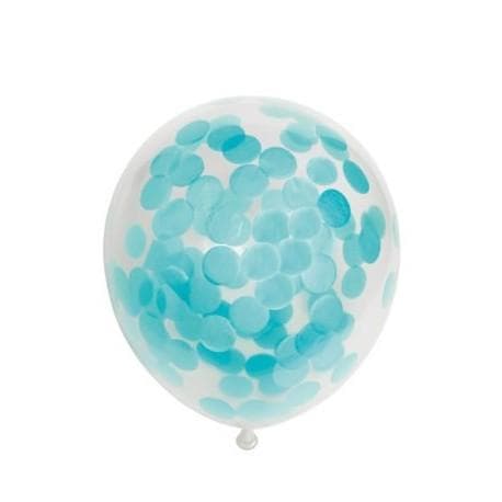 Konfettiballonger ljusblå ( 6 Pack )