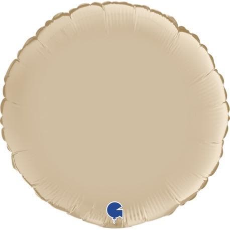 Folieballong - Rund 45 cm Satin Cream