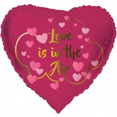 Folieballong Hjärta Love is in the Air - 45 cm