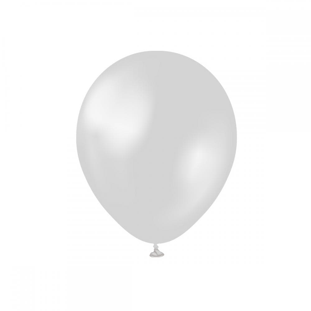 Latexballonger 10-Pack Silver Metallic, 30 cm - Ballongkungen