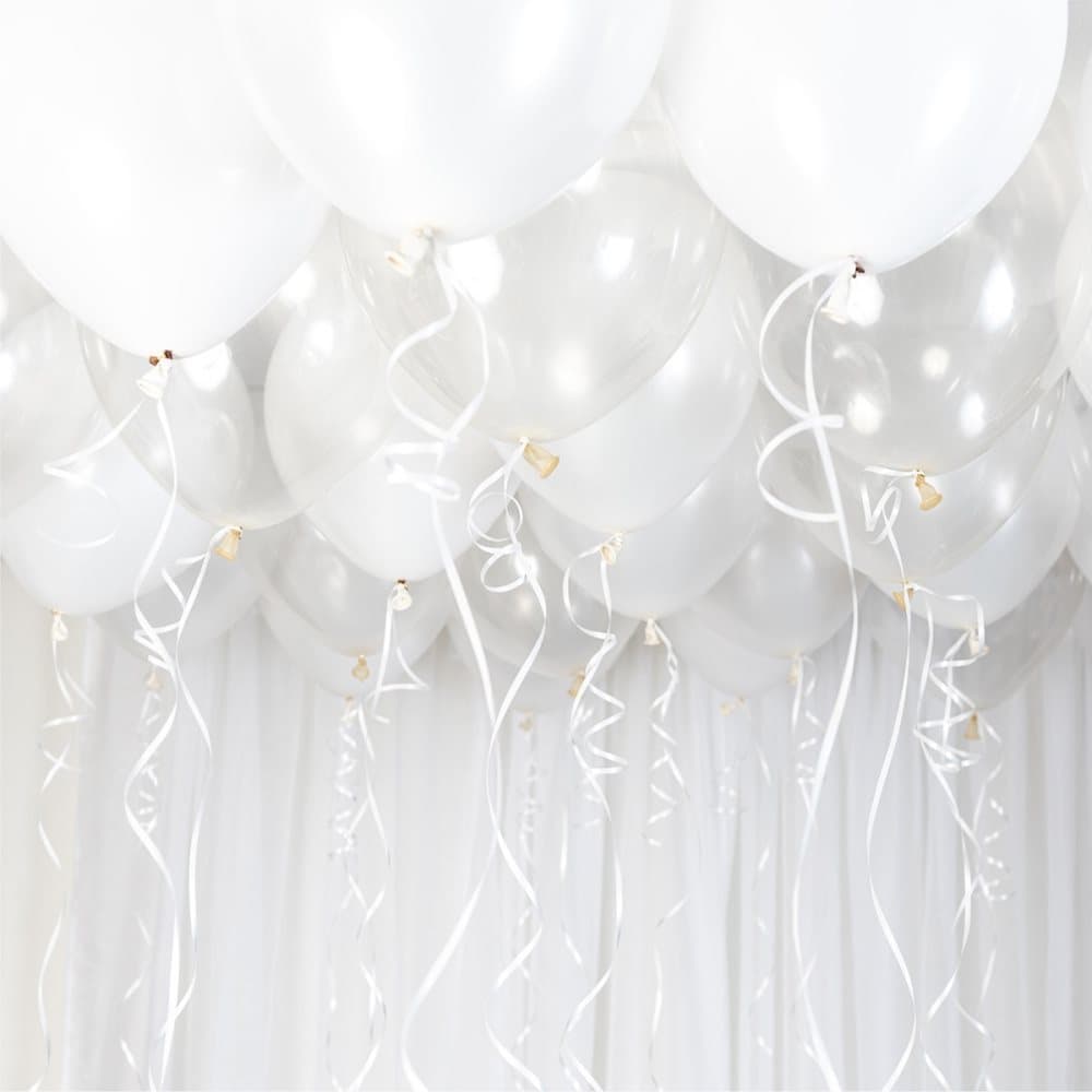 Ballongkit Takdekoration Vit - Ballongkungen