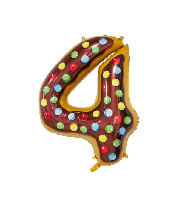 Gaggs Nummerballon Donut 77 cm Nr. 4