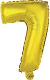 Gaggs Folieballong Sifferballong Nummer 7, 86 cm, Guld