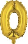 Miniatyrbild 1 av 2: Gaggs Sifferballong Nr 0 Guld 35 cm