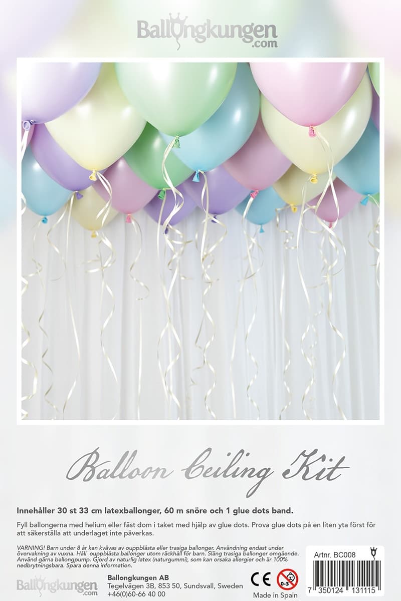 Ballongkit Takdekoration Pastell - Ballongkungen