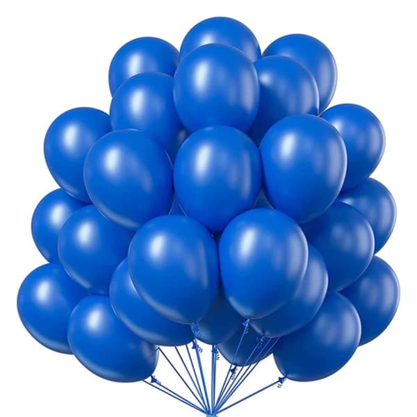 Blå Ballonger 100-Pack 26cm Latex