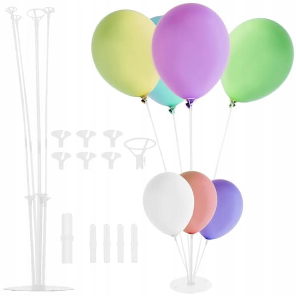 Ballonstativ / Stativ til Balloner - 70 cm - 7 holdere