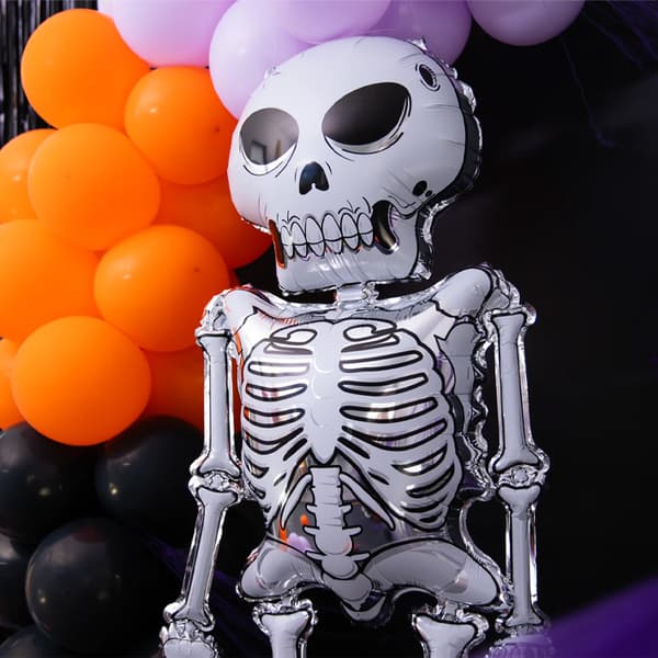 Folieballong Halloweenskelett 86x158cm