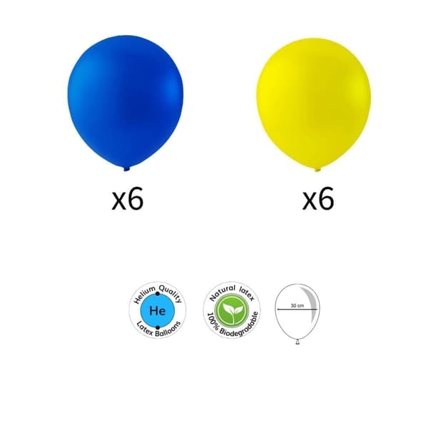 Student ballonger Set - Gul & Blå Latex & Folieballonger med Konfetti för Studentfest Examen Dekorationer