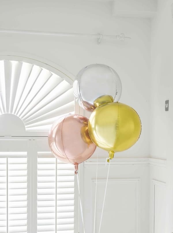 Guld Klotballong - Metallic Orb foilBallong