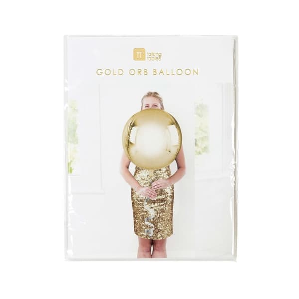 Guld Klotballong - Metallic Orb foilBallong