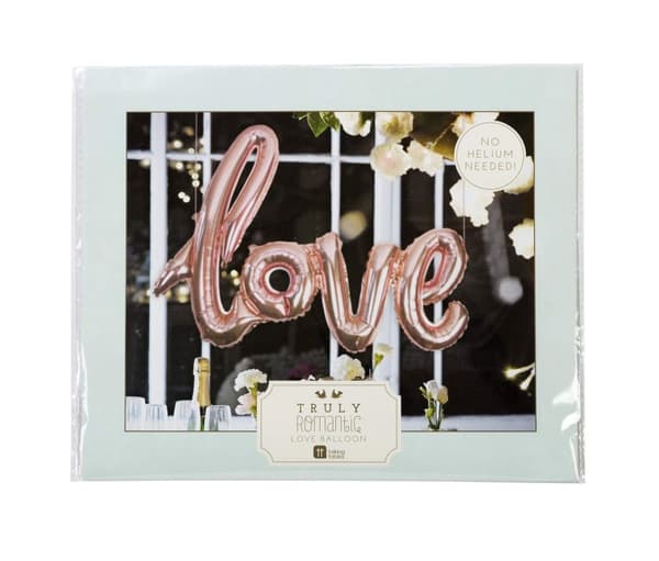 Folieballong Love - Roséguld