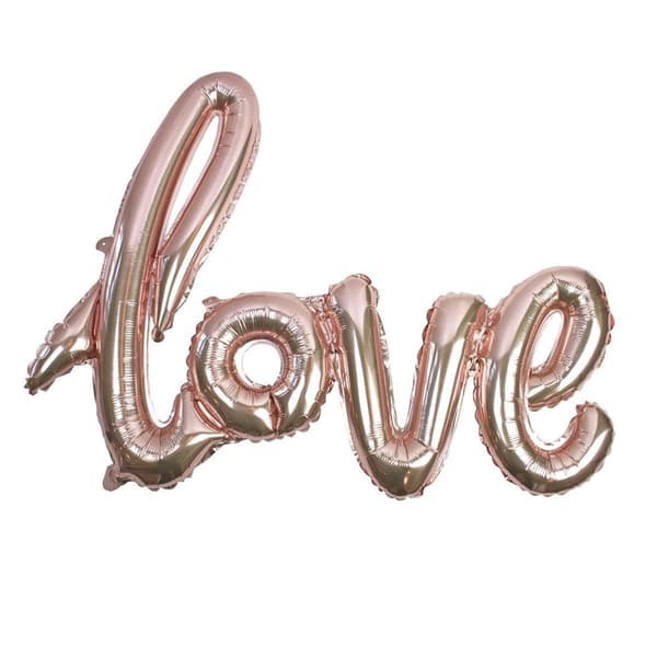Folieballong Love - Roséguld