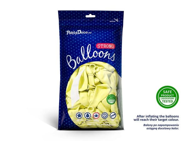 Pastel Ljus Gul Ballonger | 10st Starka Ballonger 30cm, Ljus Gul
