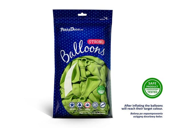 Pastel Lime Grön Ballonger | 10st Starka Ballonger 30cm, Lime grön