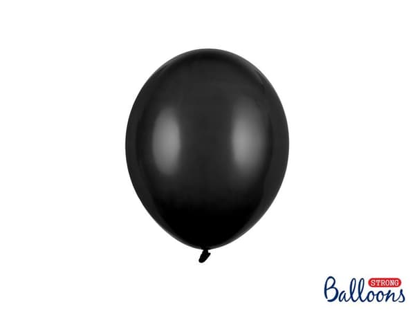 Svart Ballonger Starka Ballonger Pastell 23cm - 10st svart