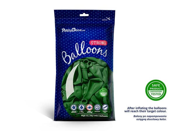 Grön Starka Ballonger 27cm - 10st Grön