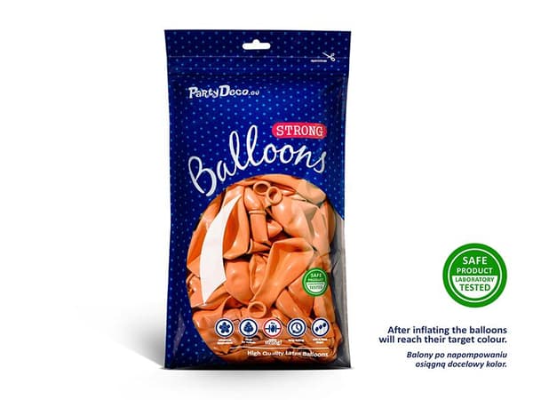 Pastell orange Starka Ballonger 12cm - 10st Pastell orange