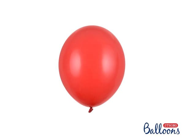 Röd Starka Ballonger  12cm - 10st Röd