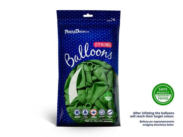 Grön Starka Ballonger 23cm 10st - Grön