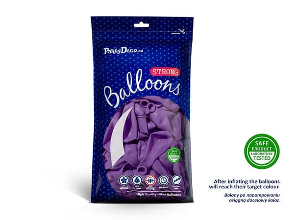 Pastel Lila Ballonger | Starka Ballonger 23cm, 10st Pastell lila