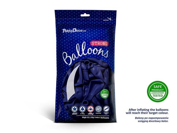 Blå Ballonger | Starka Ballonger 23cm, 10st Blå