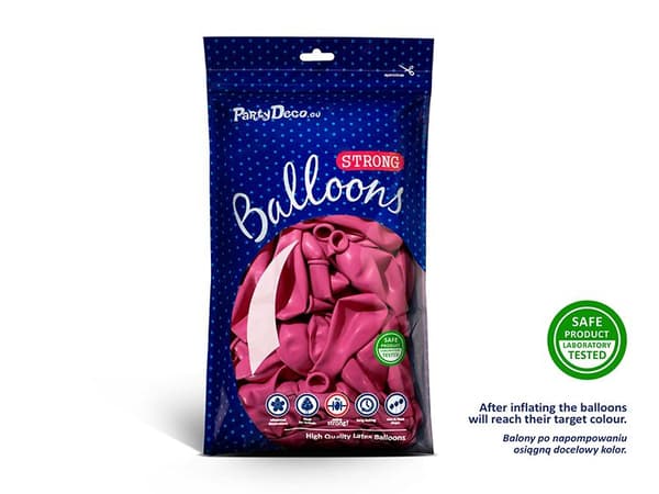 Pastel Fuchsia Ballonger | Starka Ballonger 23cm, 10st Rosa