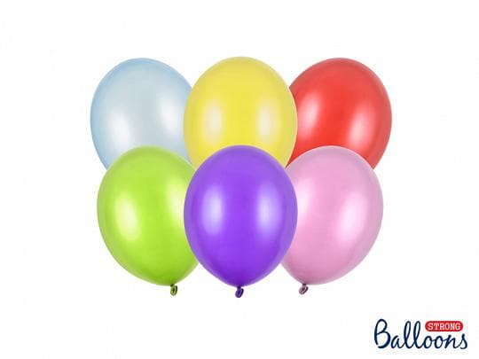 Metalic Mix Ballonger | Starka Ballonger 12cm, 10st Metall Mix
